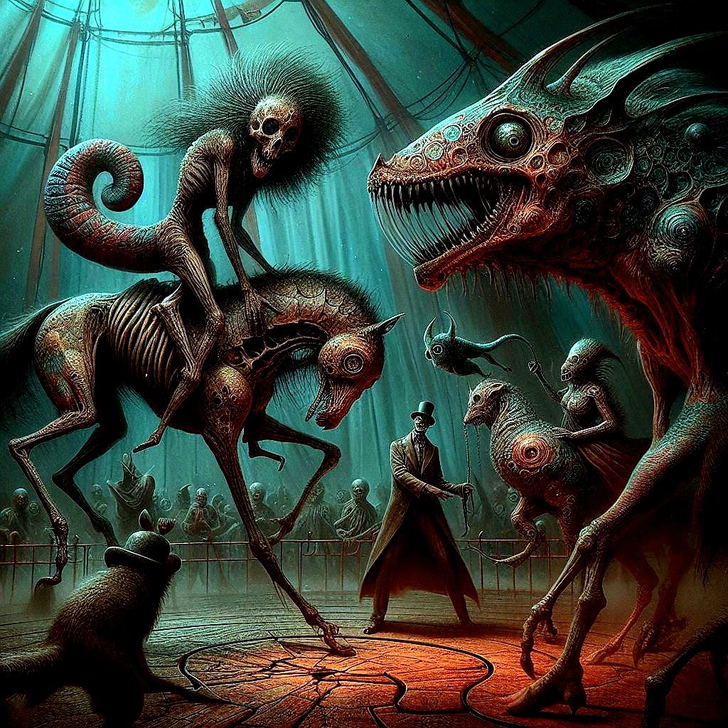 Surreal horror circus