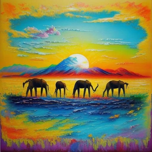 Golden Sunset Illuminates Surreal African Wildlife