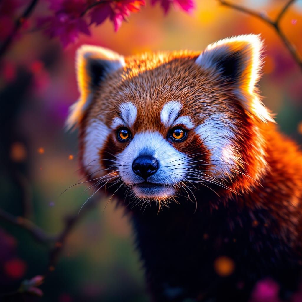 A hyperrealistic photoworthy picture of a red panda  by @HermioneSheHulkNinja