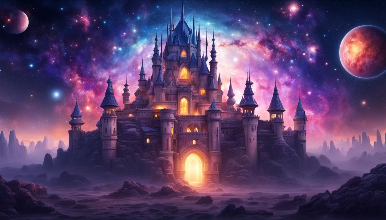 magical galaxy castel - AI Generated Artwork - NightCafe Creator