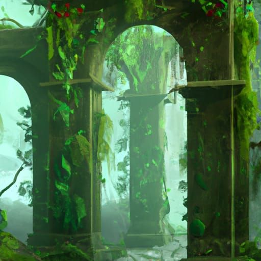 Fantasy Forest, columns and archway