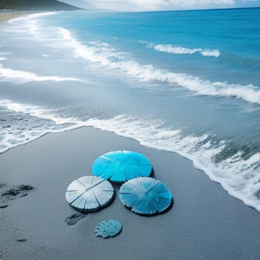 Blue sand dollars.