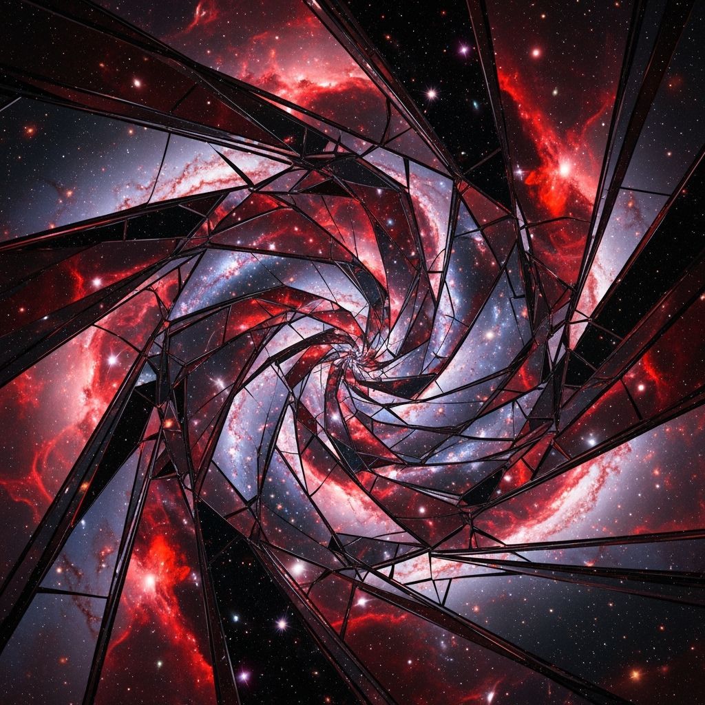 Fragmented galaxy mirror  by @Zombirb