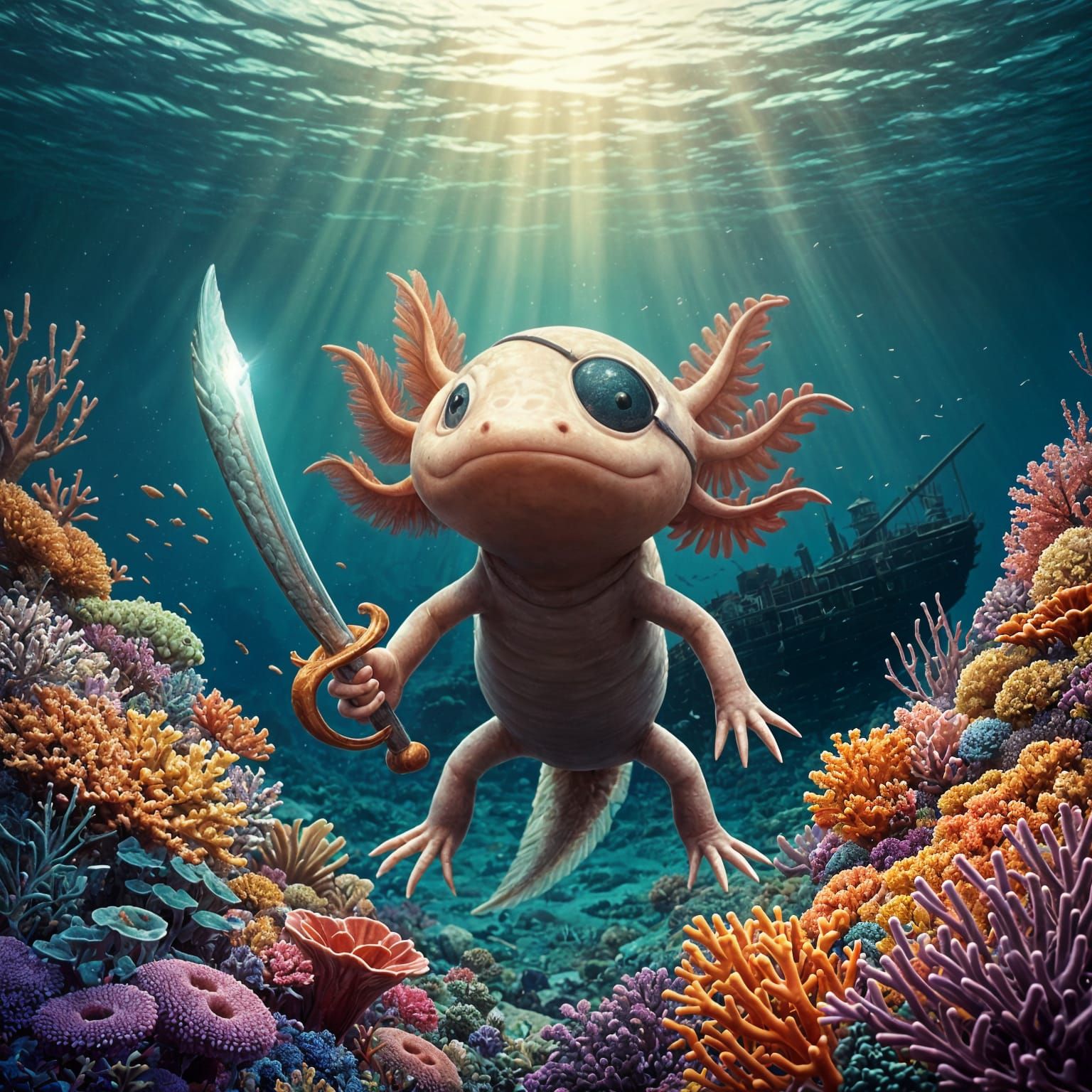 Cap'n Axol  by @Tara