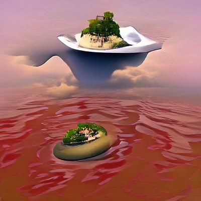 Surrealist floating island of death - AI Generated Artwork - NightCafe ...