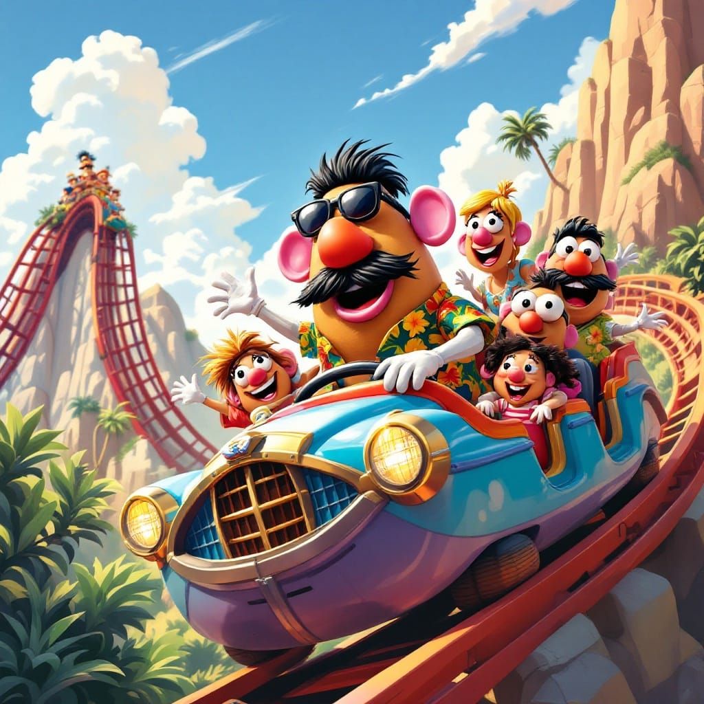 Family of Potato Heads Vacation