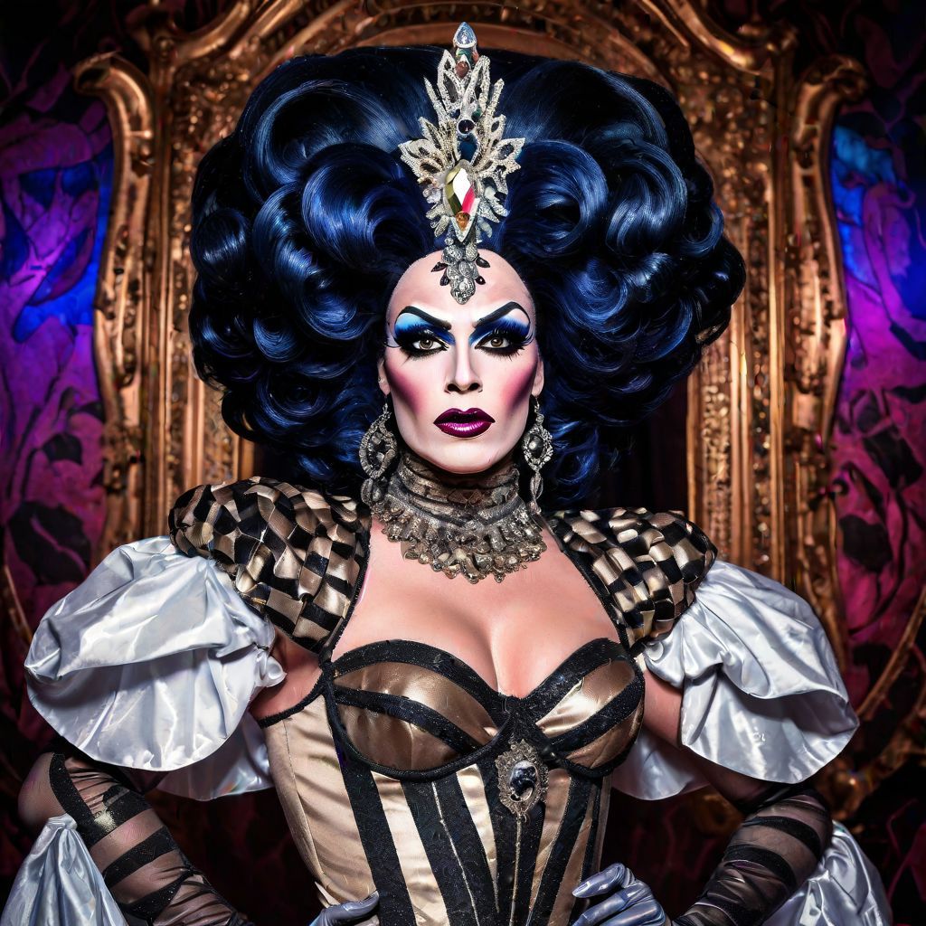 Satin Wonderland of Sissy Dresses and Wigs and Gloves and Makeup Mirrors. Poofy Extravagant Ultra Femme Drag Queen