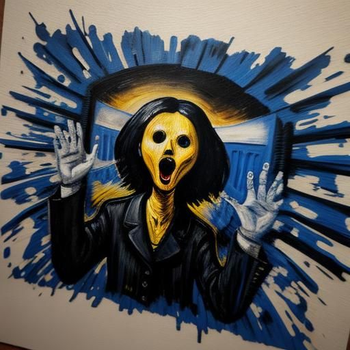 Inspired by Edvard Munch’s iconic painting 'The Scream,'. Th...