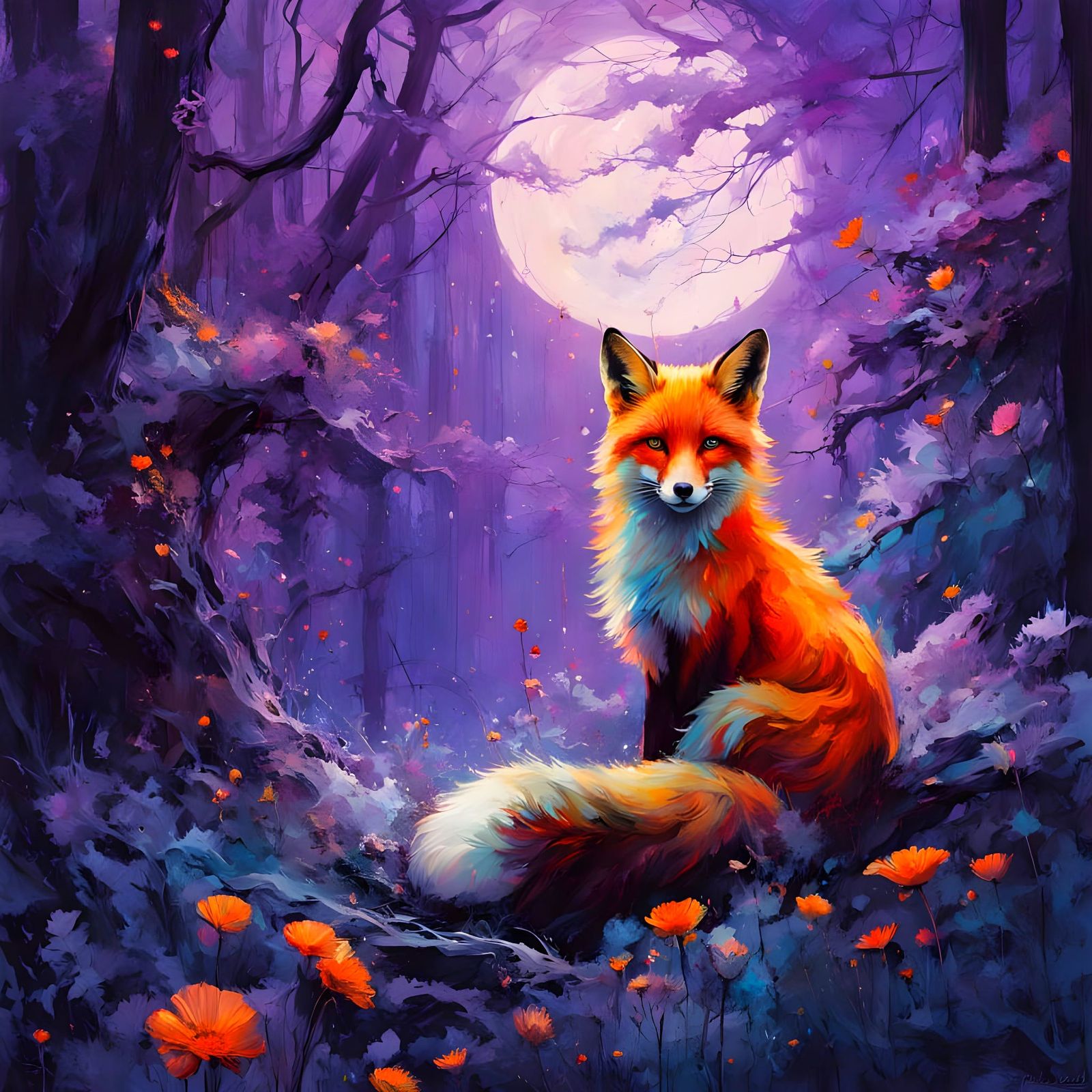 Violetti & Oranssi  by @Pwatopus