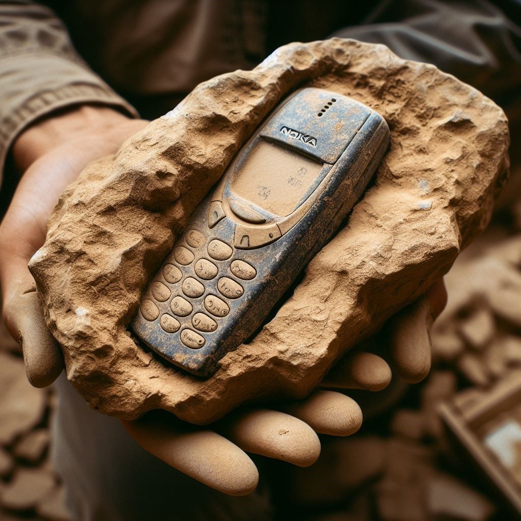Year 2124: Archaeologist finds 125-year-old cell phone...and...