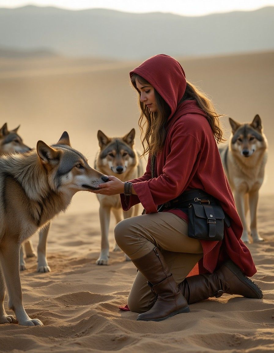 The Desert Walker and the Wolf Pack