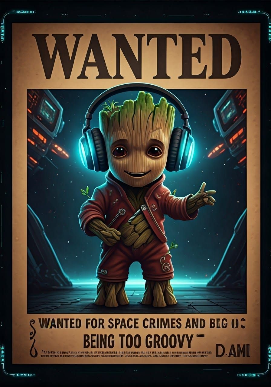 Groot Wanted Poster  by @Thomas