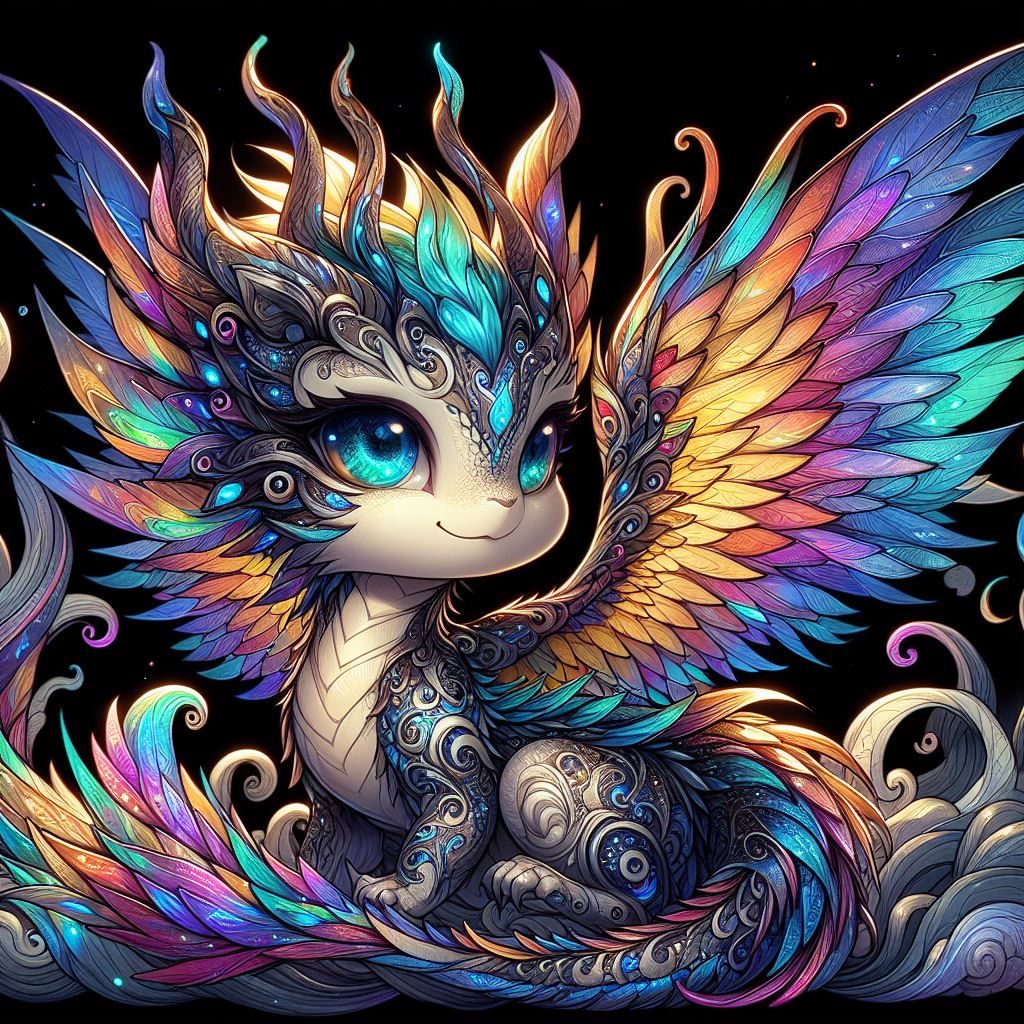 Iridescent Dragon Baby