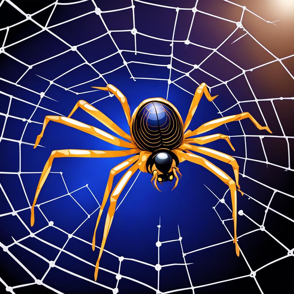 Digital electronic spiders on their information webs , info ...