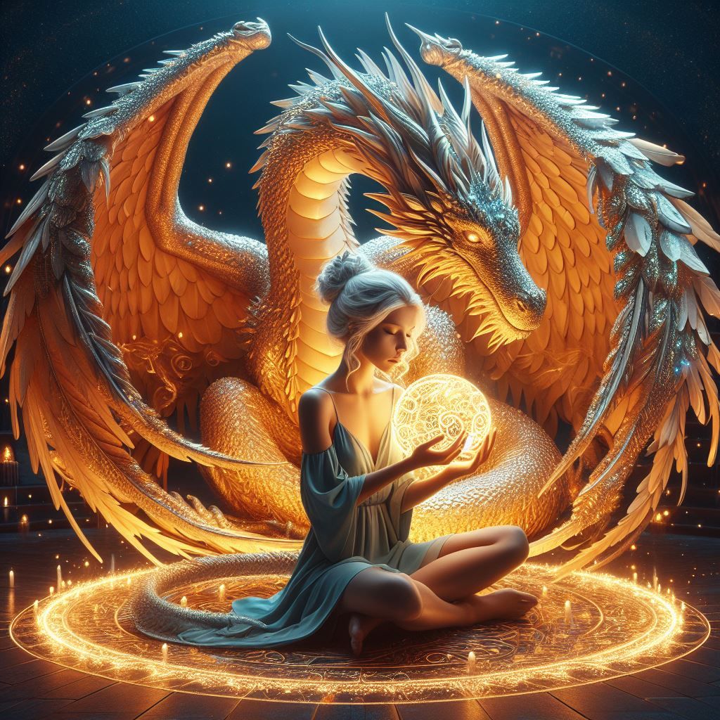 THE WITCH AND THE DRAGON   by @Montserrat