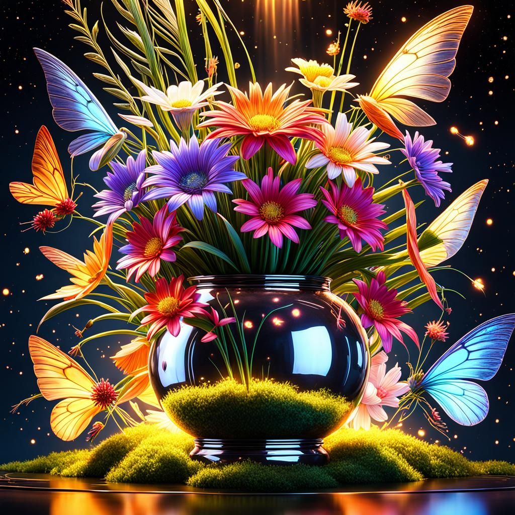 Flower Vase Still Life: Flowers 3