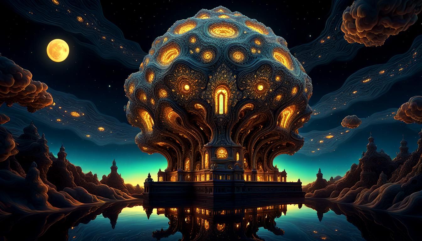 exotic fractals, psychedelic, golden ratio, fractal patterns...