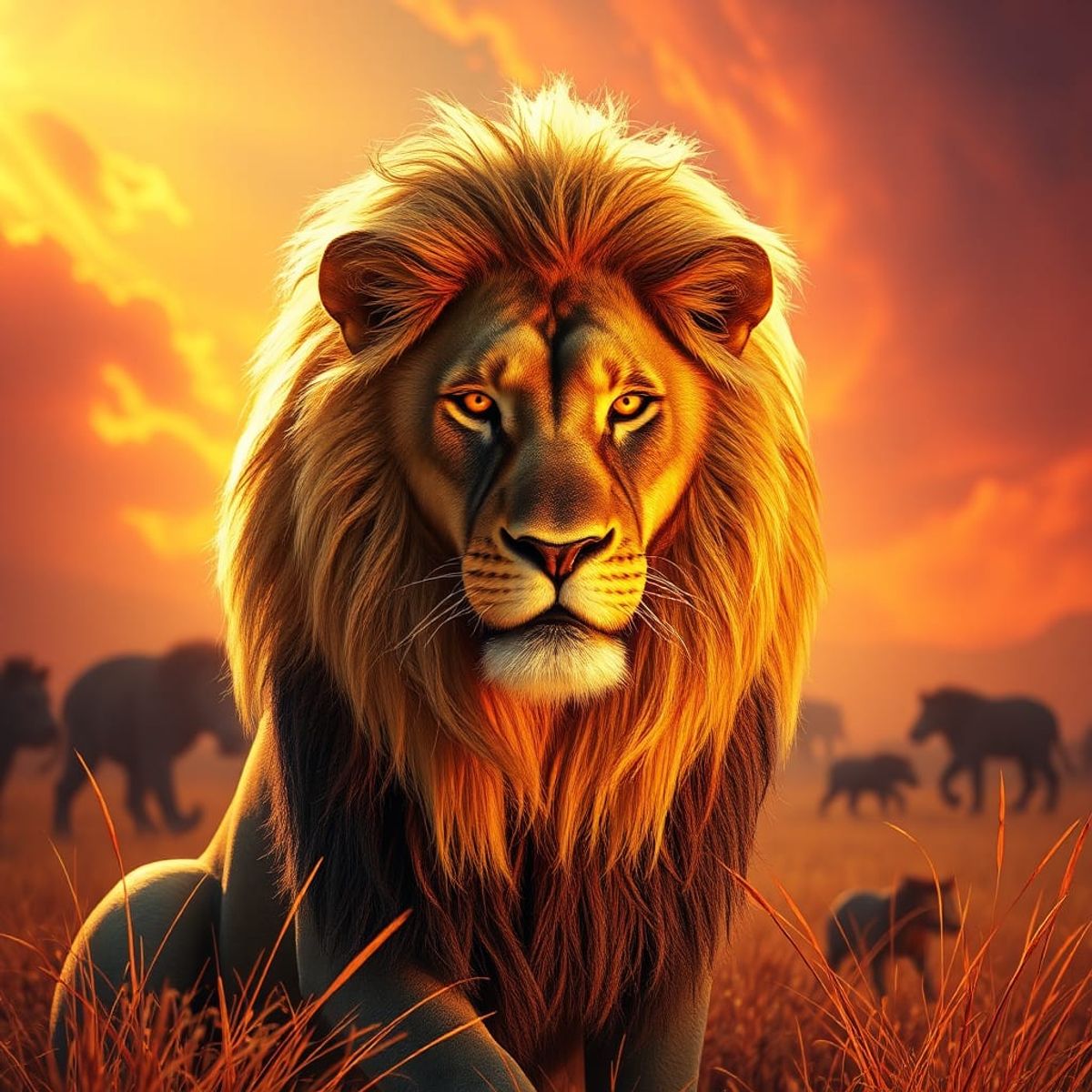 Portrait of lion AI Generated Artwork NightCafe Creator