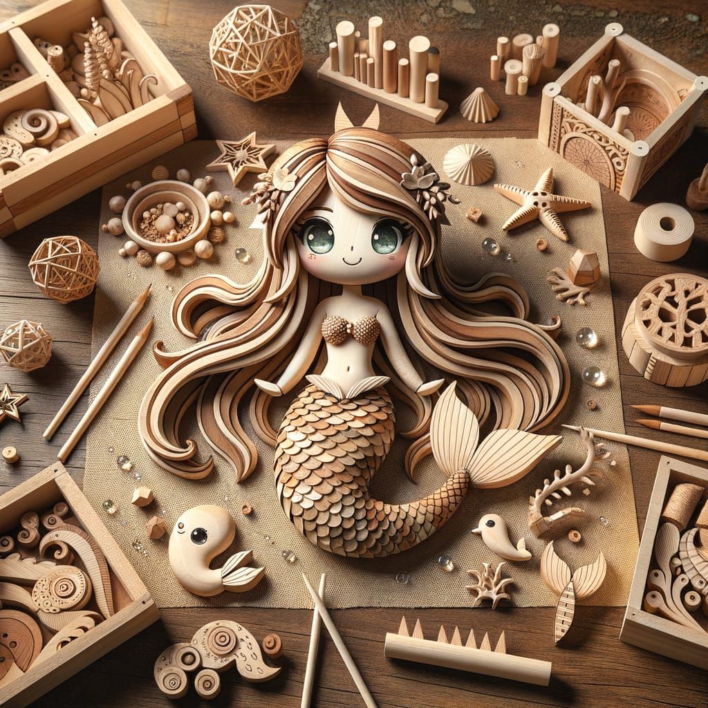 Mermaid Arel's Wooden Wonderland