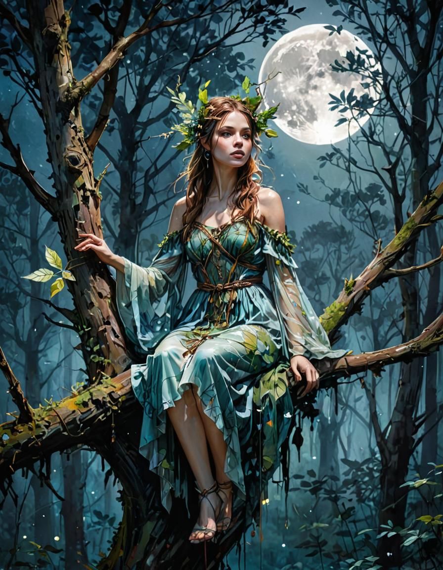 druidess under the moon