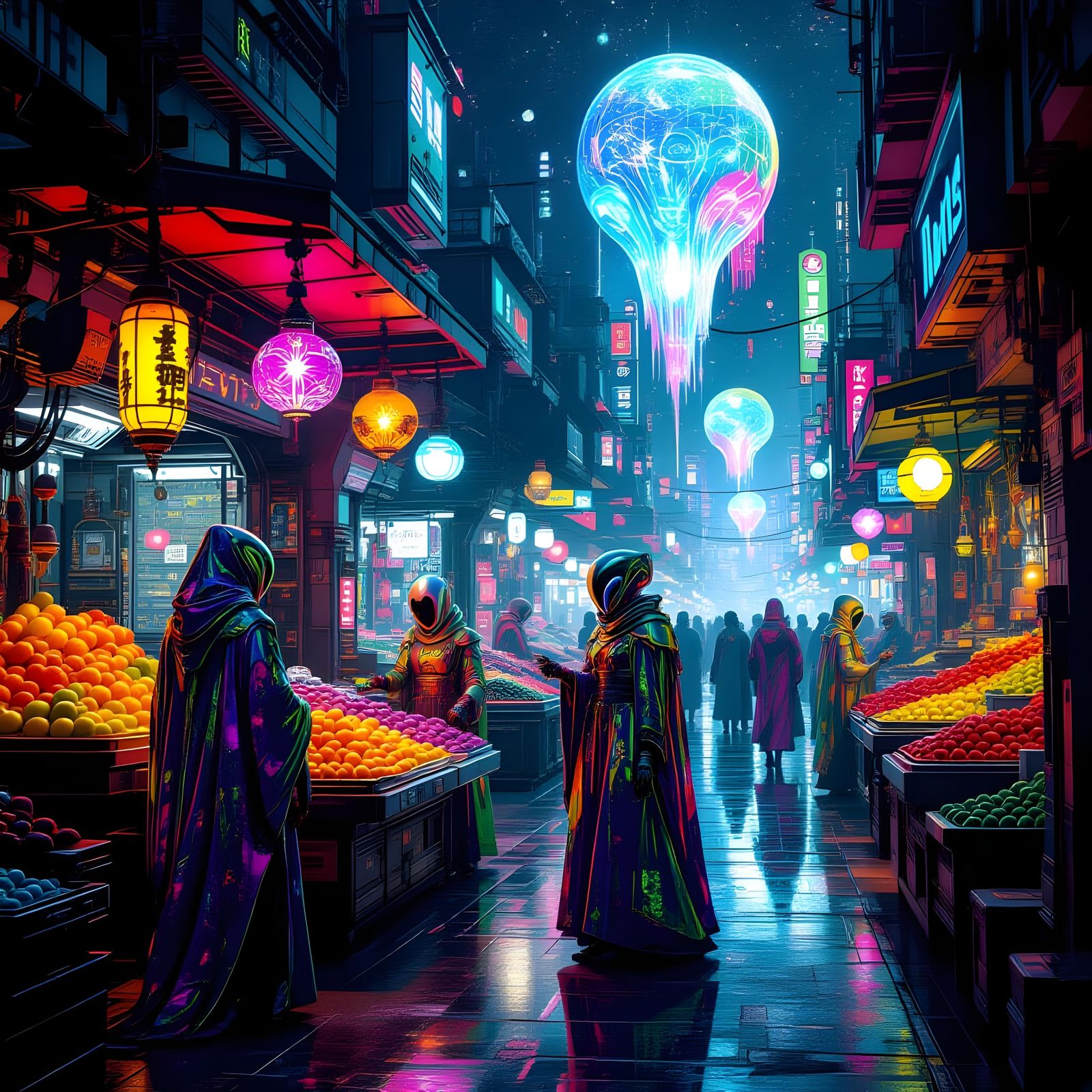 Alien market  by @KB