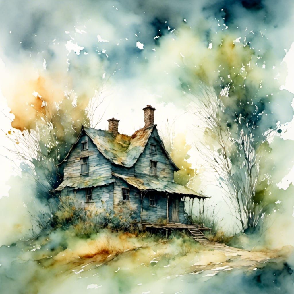 Watercolors Cabin  by @Jason