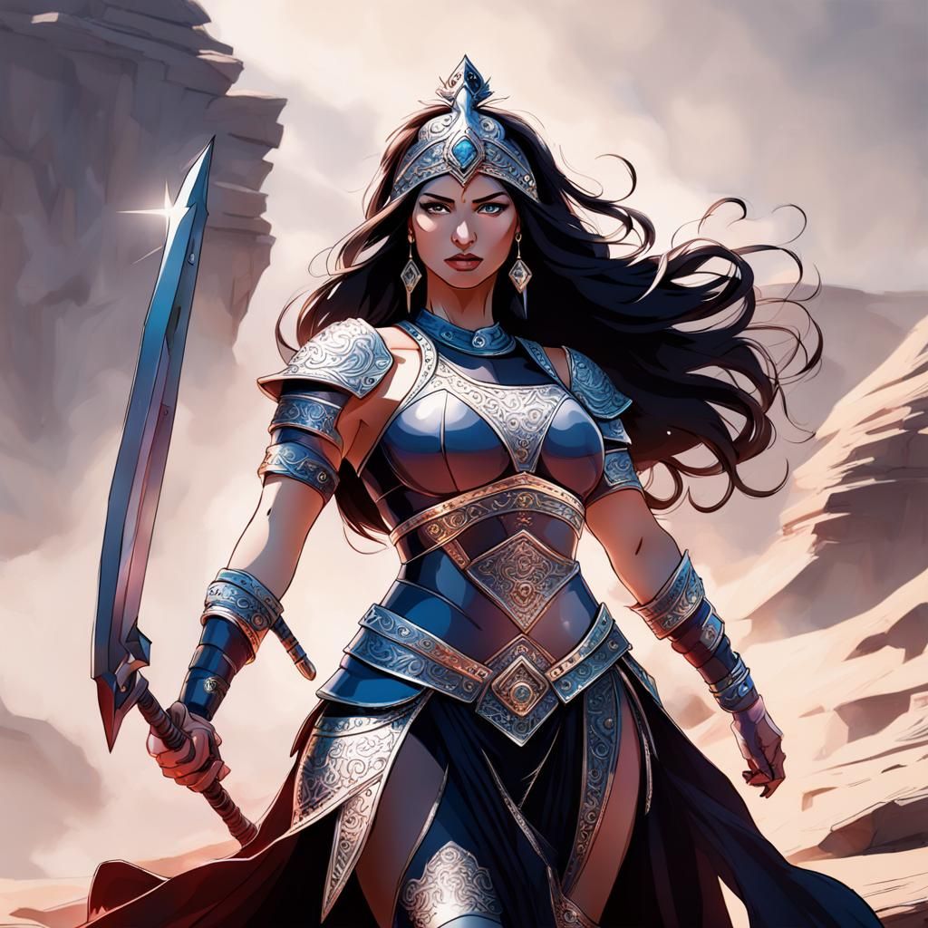 Scythe warrior woman