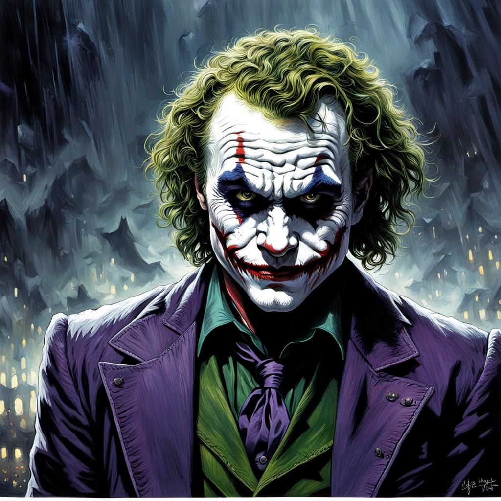 Heath Ledger Joker  by @Kendelle Karner