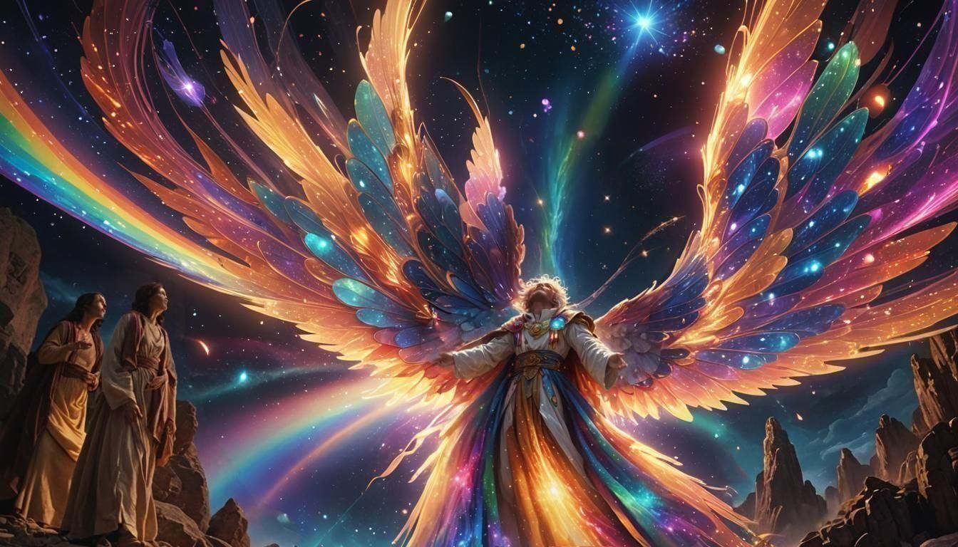 Archangel Gabriel Descends to Weeping Women at Jesus' Tomb