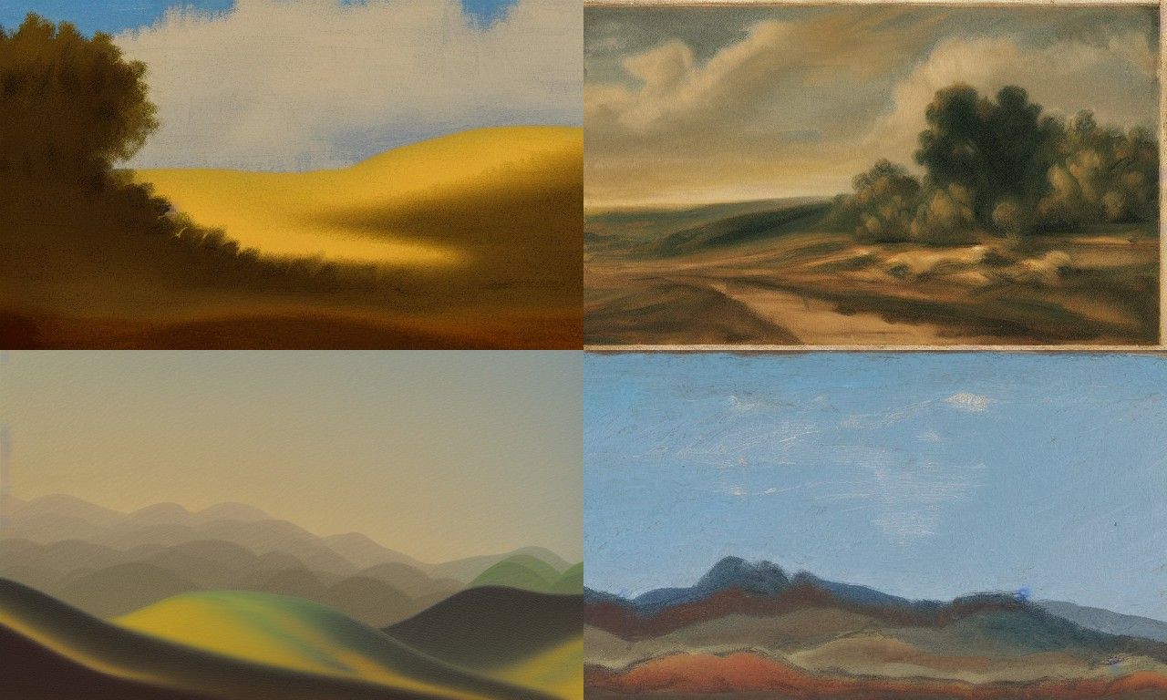 Landscape in the style of Superflat