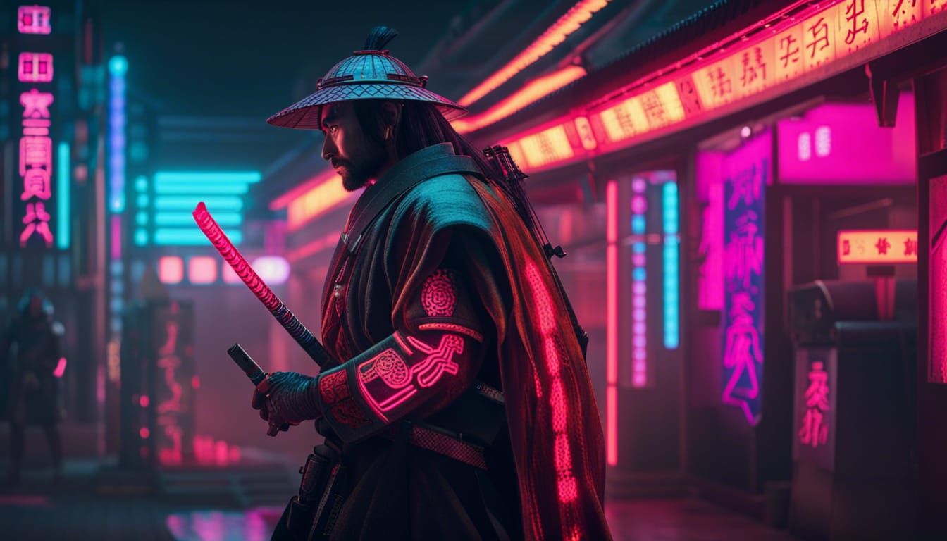 Samurai Reborn: The Techno-Swordsmen of Tomorrow - AI Generated Artwork ...