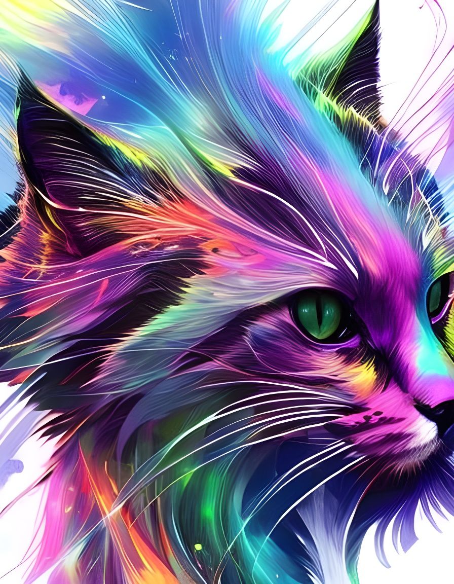 Neon Kitty - AI Generated Artwork - NightCafe Creator