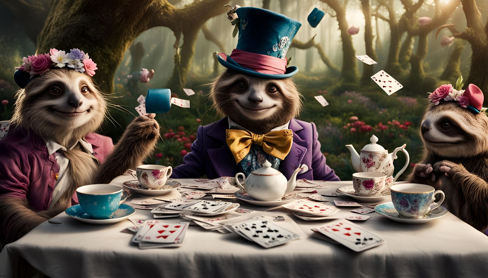 An All Sloth Cast Recreates The Iconic Tea Party Scene From ...