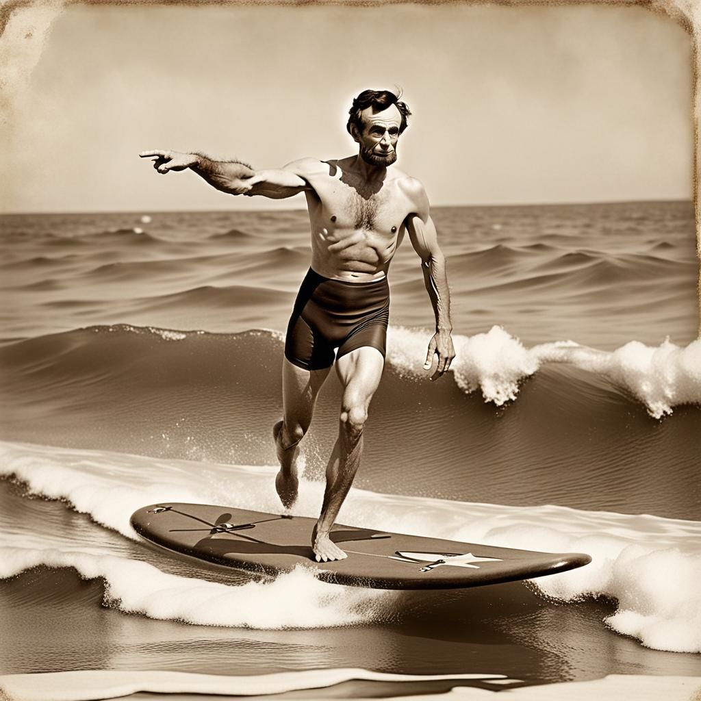 Candid Photo of Abraham Lincoln on His Day Off  by @mightyminimoose