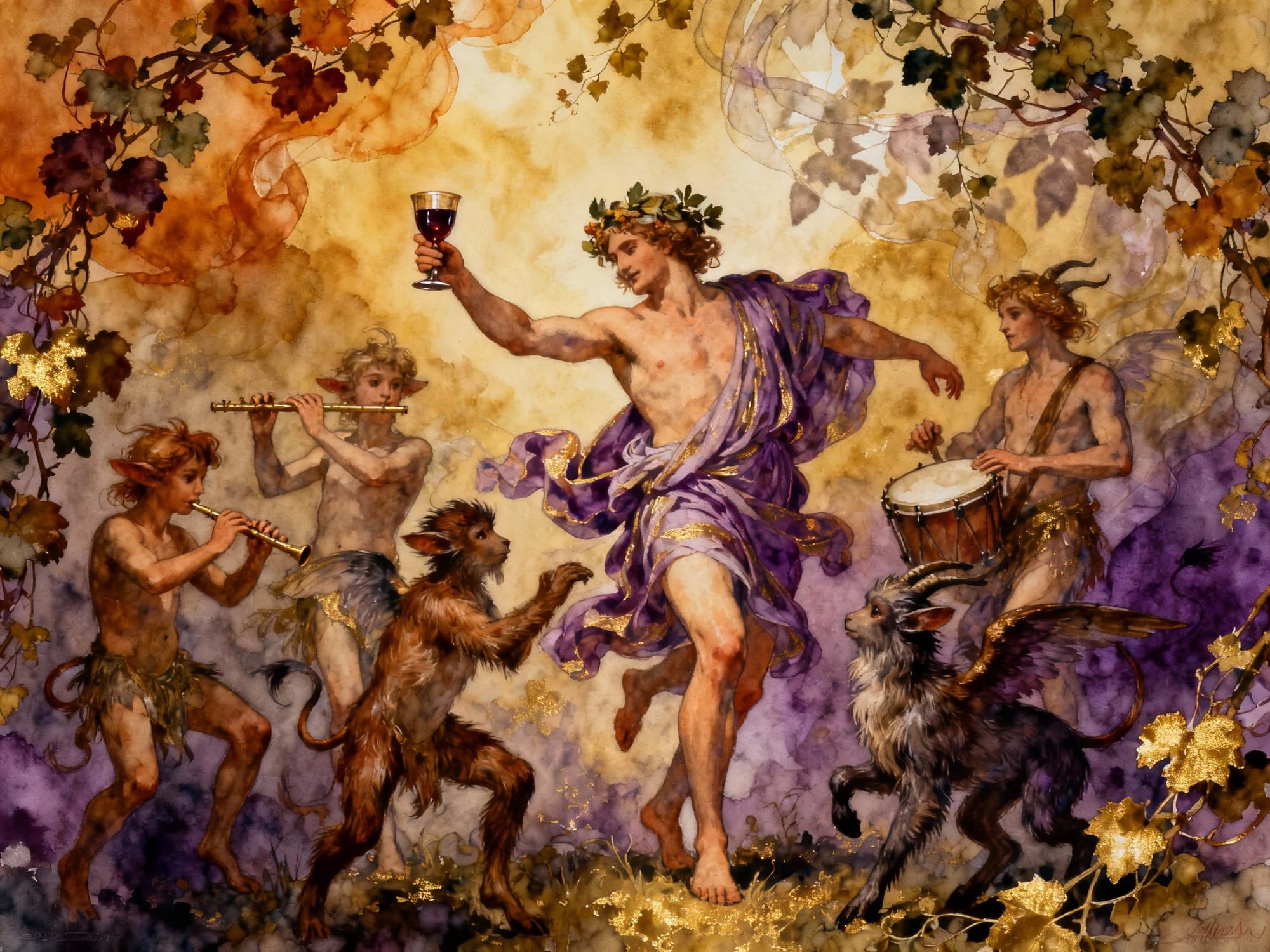 The revelry of Bacchus