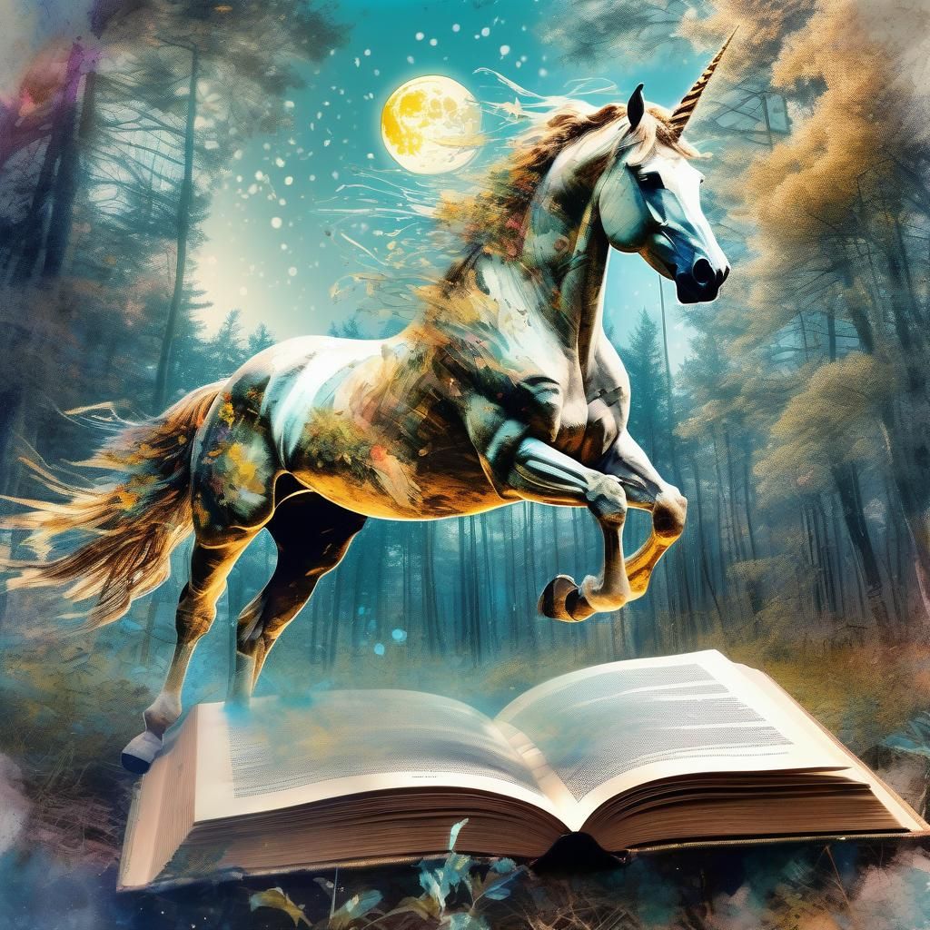 Studying the myth of the unicorn   by @Pretty In Pink