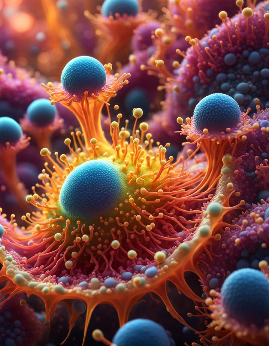 Amoebas under microscope  by @Manu