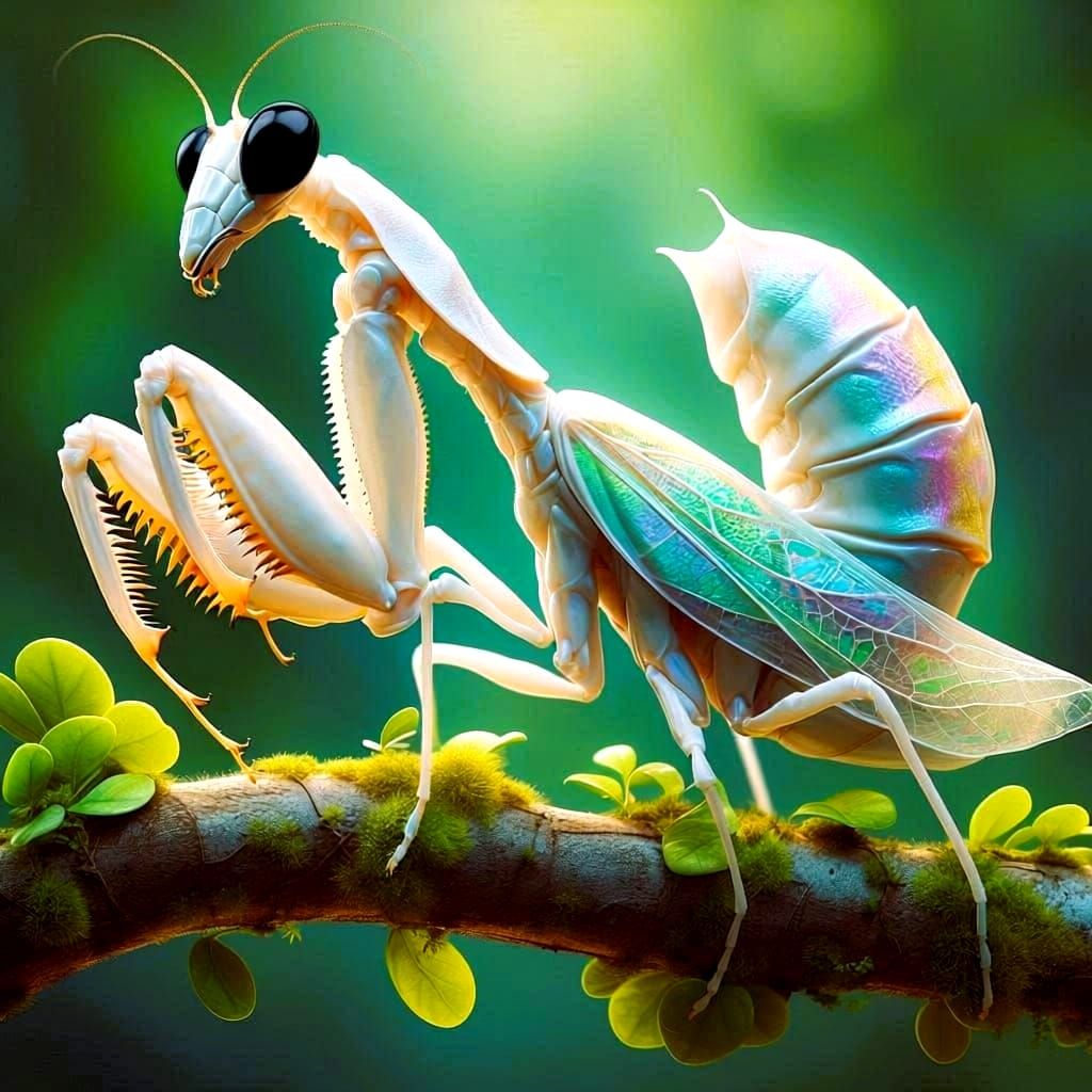 bridal praying mantis