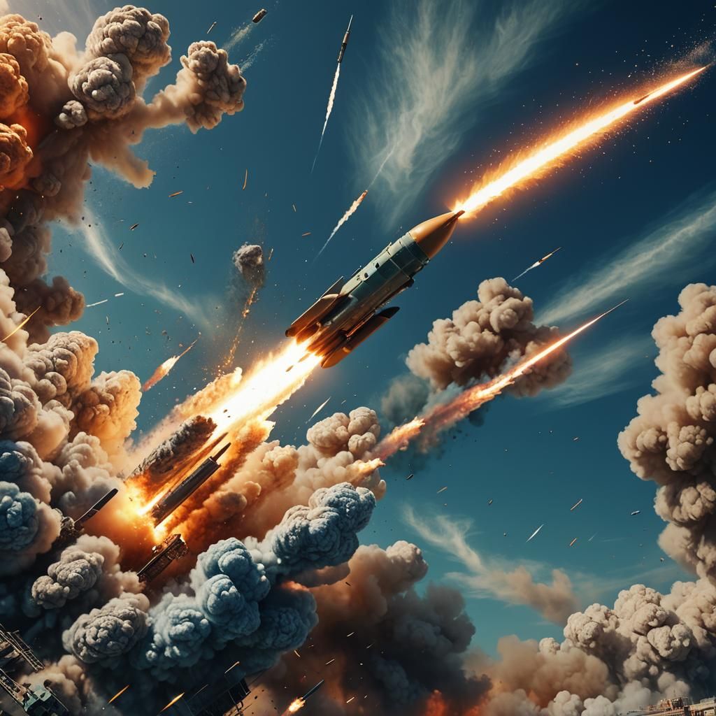 Iron Dome Intercepts Missile: Digital Concept Art