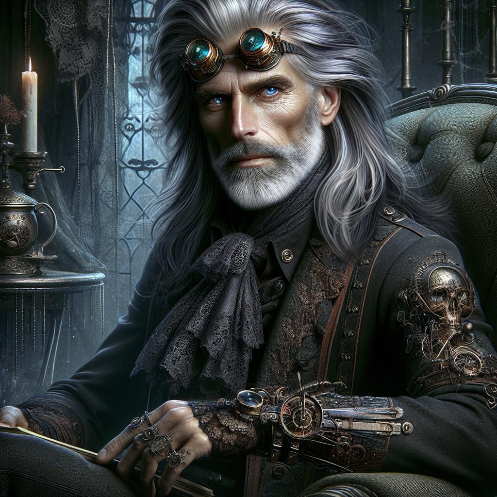 Portrait of a Steampunk man - AI Generated Artwork - NightCafe Creator