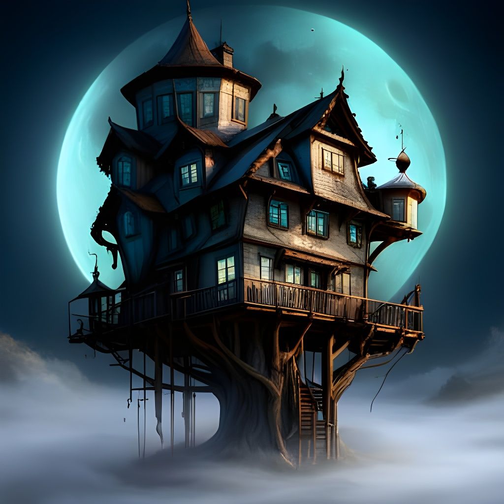 Haunted place in fog - AI Generated Artwork - NightCafe Creator