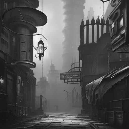 London Noir - Ai Generated Artwork - Nightcafe Creator