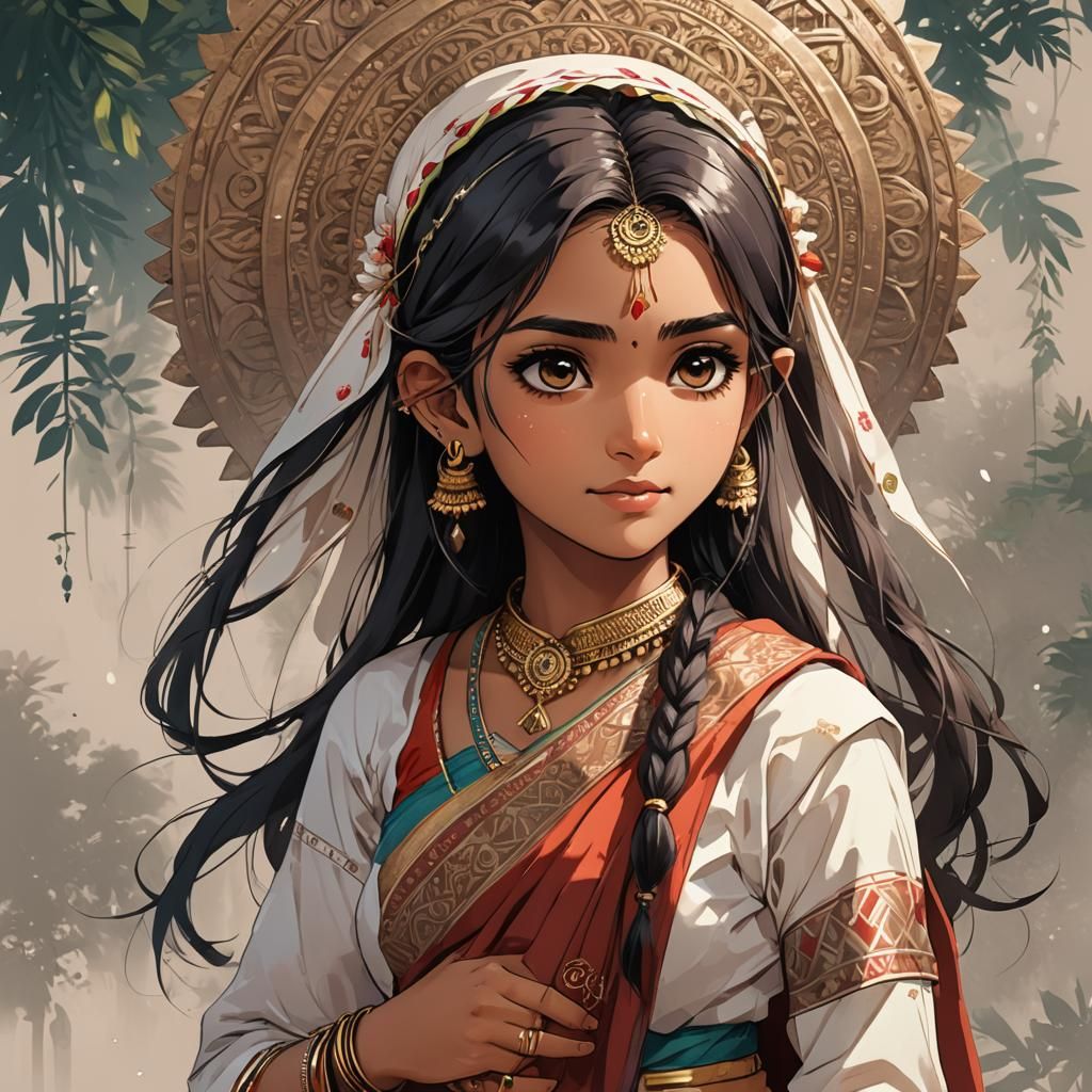 cute young indian girl - AI Generated Artwork - NightCafe Creator