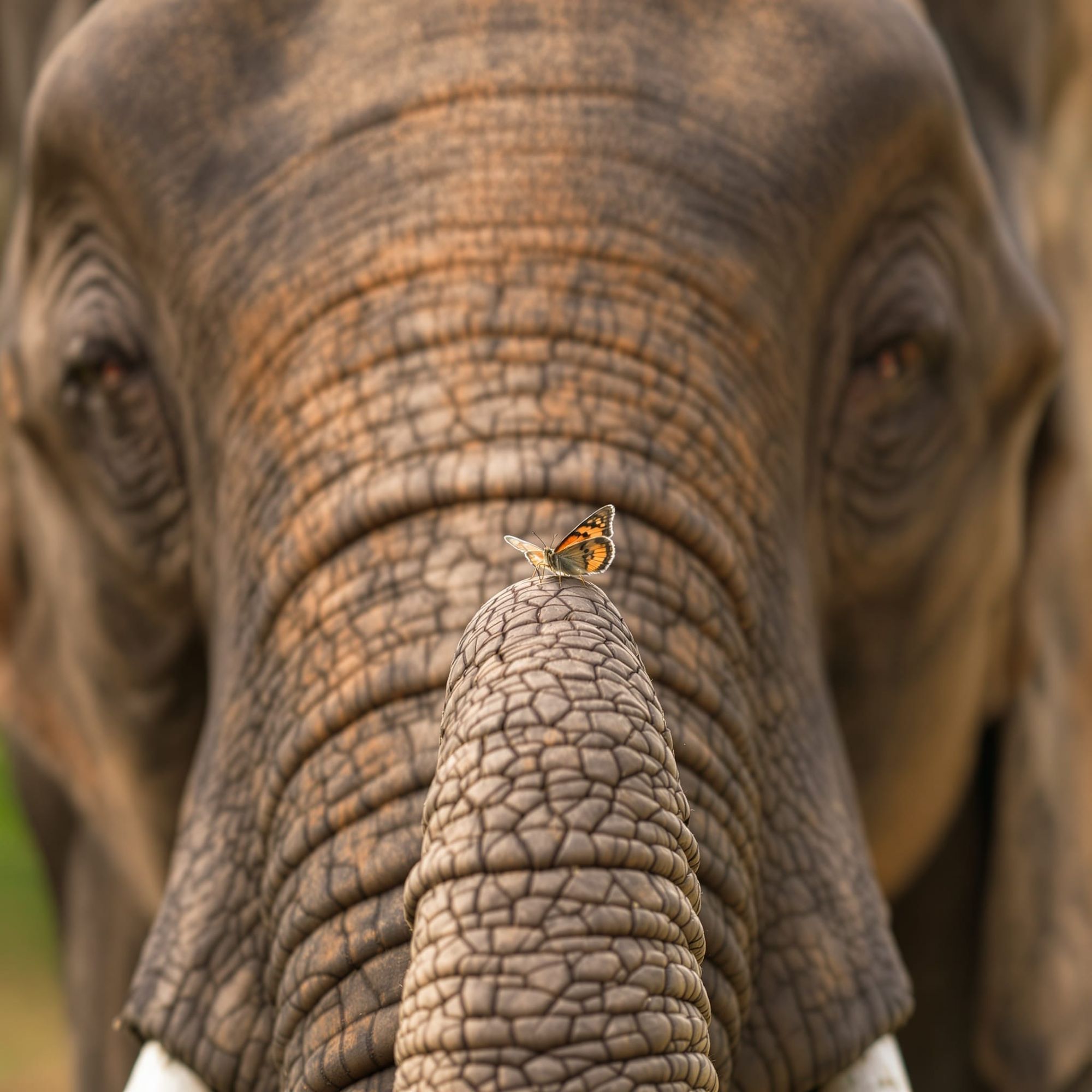The butterfly and elephant