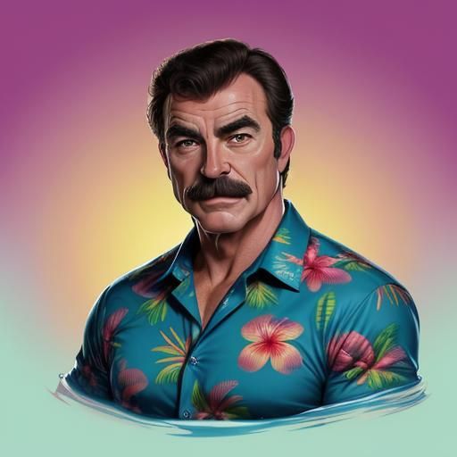 Magnum PI AI Generated Artwork NightCafe Creator