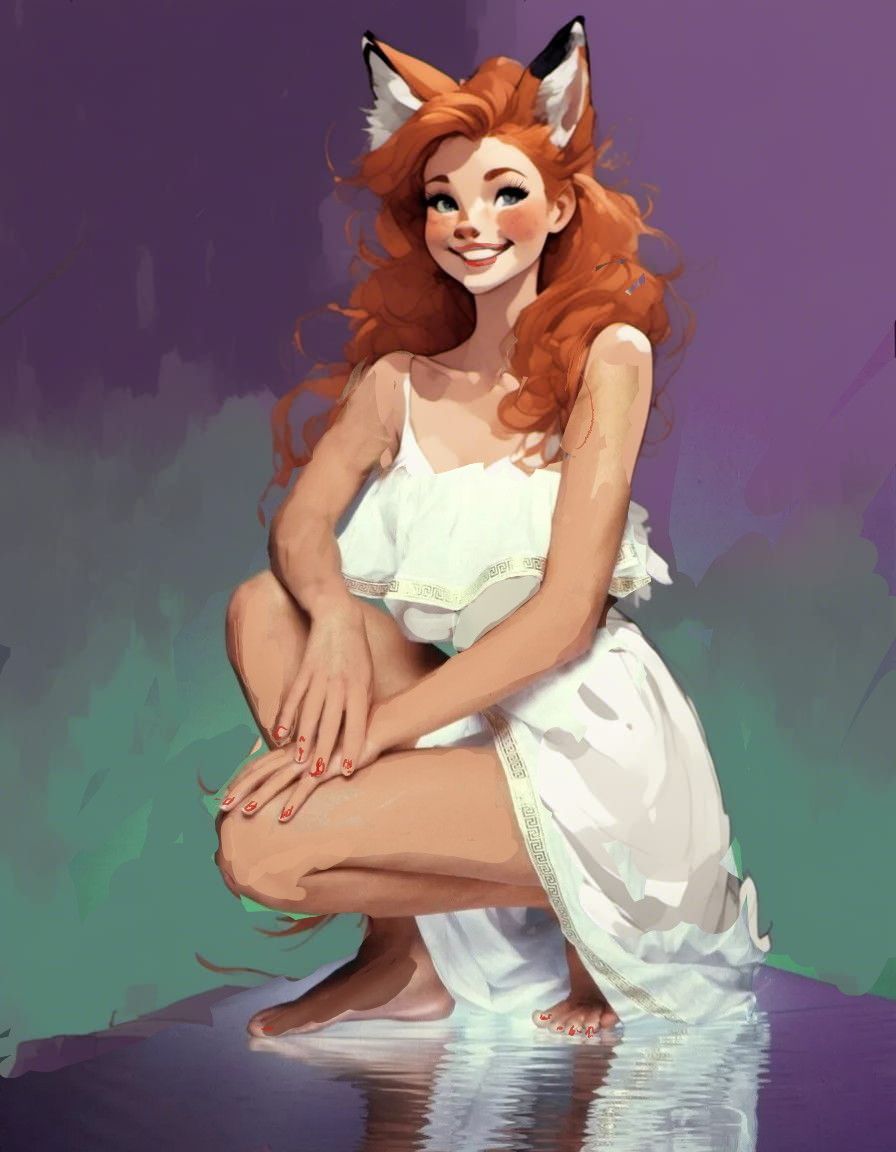 Fox-girl Vixen modeling.