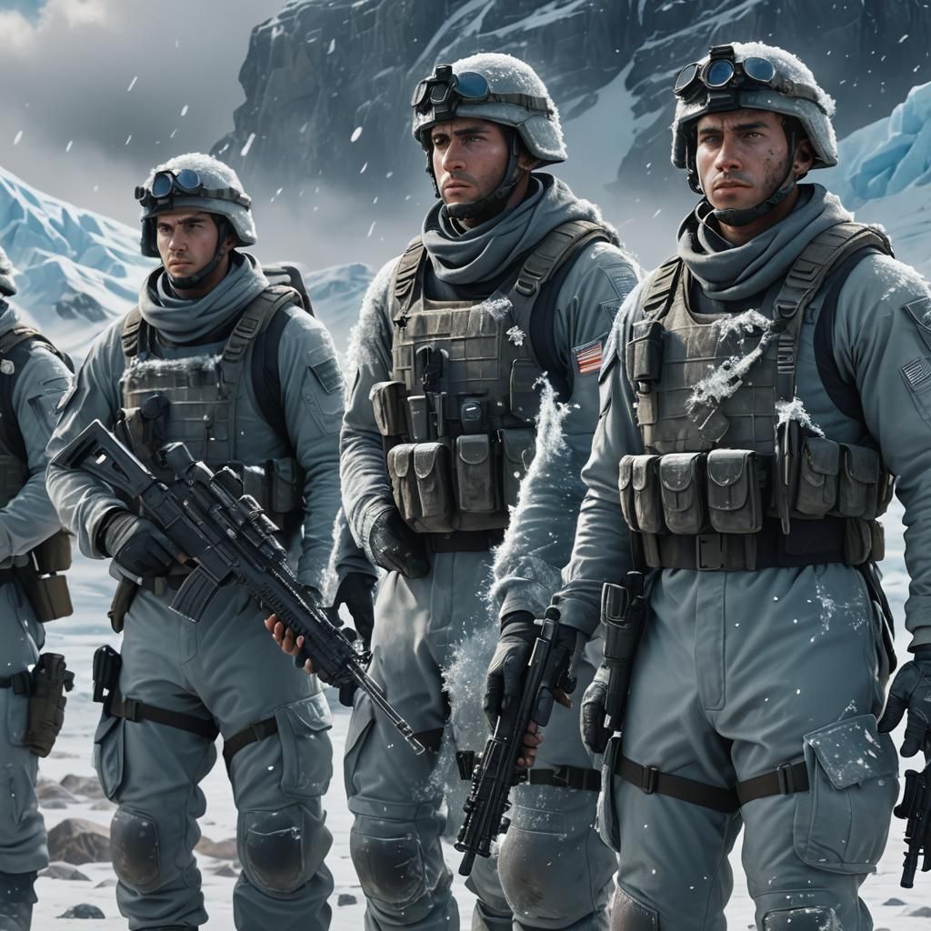 Icy Wind Blows on Israeli Soldiers: Matte Painting