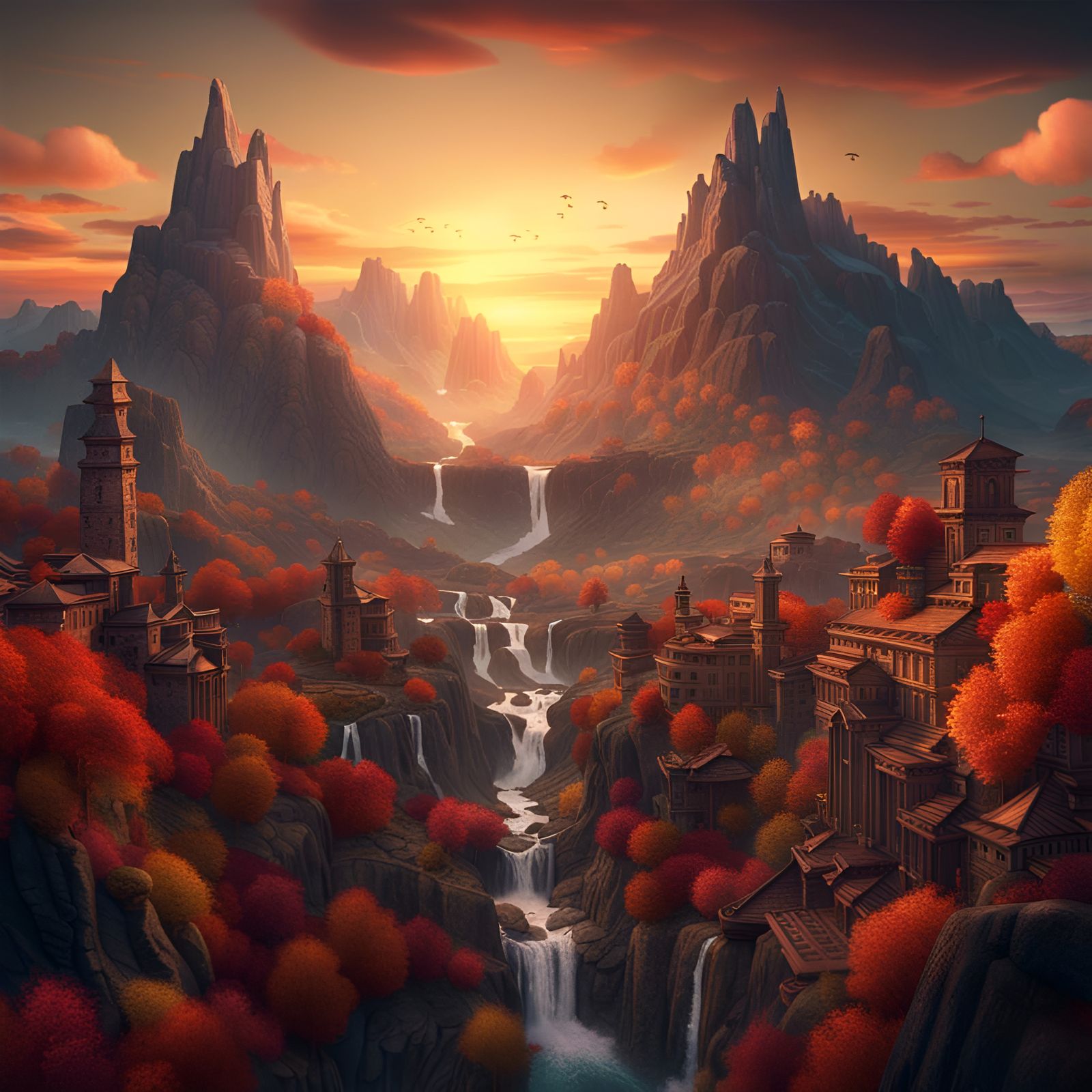 Autumn Mountains Landscape