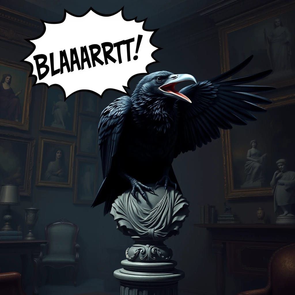 On this home by Horror haunted—tell me truly, I implore— Is ...