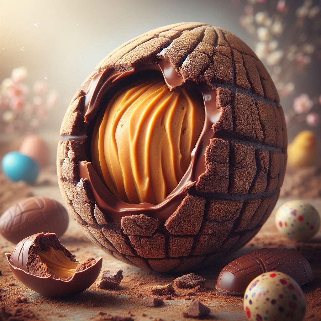 easter egg peanut butter cocoa potato knish
